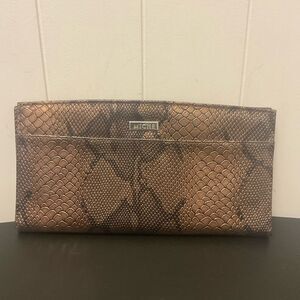 Miche Purse Classic Shell Cover Only Jen Brown Leather Snakeskin Print 11.5"